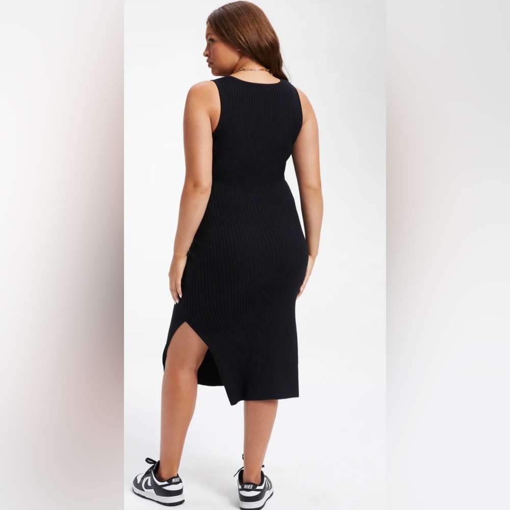 NWT -  Good American Ribbed Belted Dress